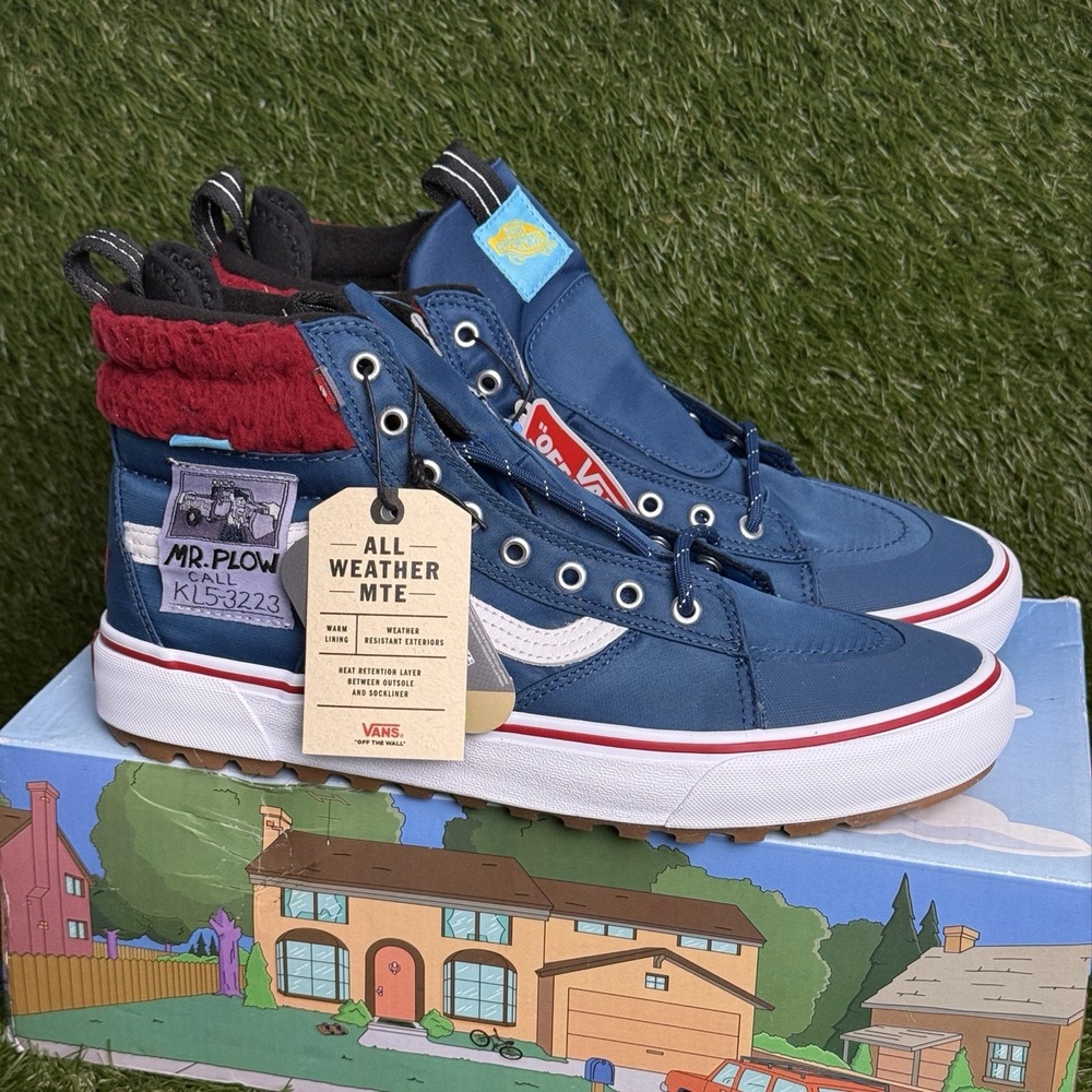 VANS Sk8-Hi MTE 2.0 DX The Simpsons Mr. Plow Blue Sneakers VN0A4P3I23V Men 11